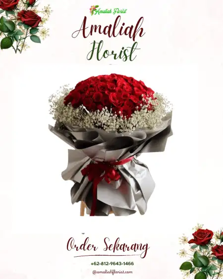 Buket Bunga Pal Merah
